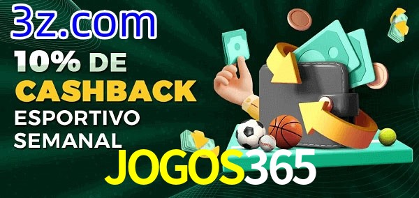 10% de bônus de cashback na JOGOS365